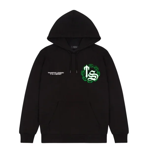 Trapstar Chain Script Hoodie Black