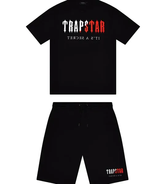 Trapstar Chenille Decoded Short Set Black