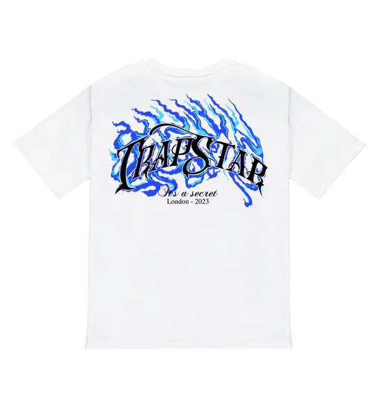 Trapstar Chrome Flame SS23 Tee White Back in