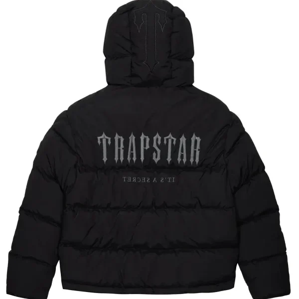 Trapstar Decoded 2022 Hooded Jacket Puffer Dark Back in
