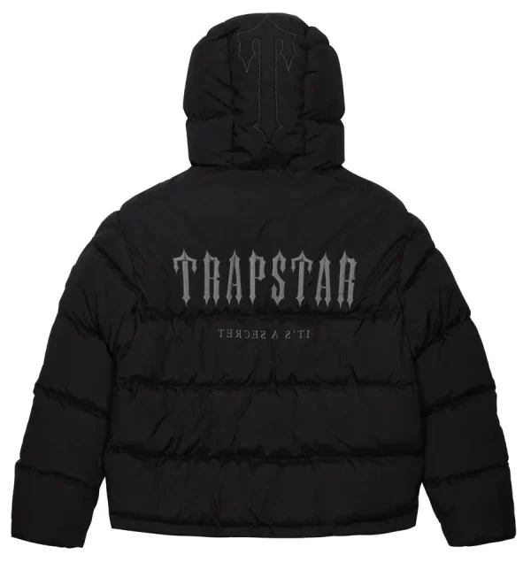 Trapstar Decoded 2022 Hooded Jacket Puffer Dark Back in