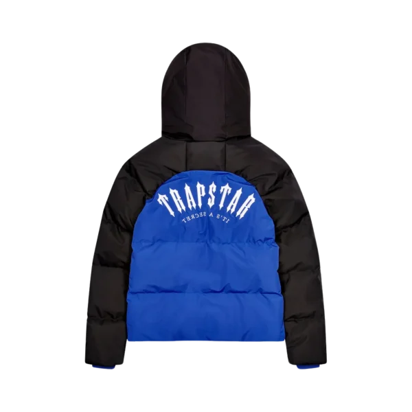 Trapstar Decoded Arch Black blue Puffer Jacket Back in