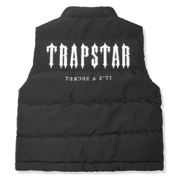 Trapstar Decoded Black/White Gilet Jacket Back in