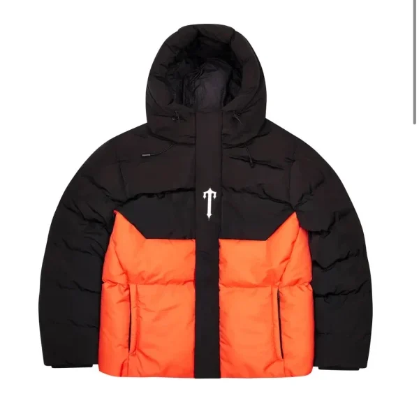 Trapstar Decoded Black orange Puffer Jacket