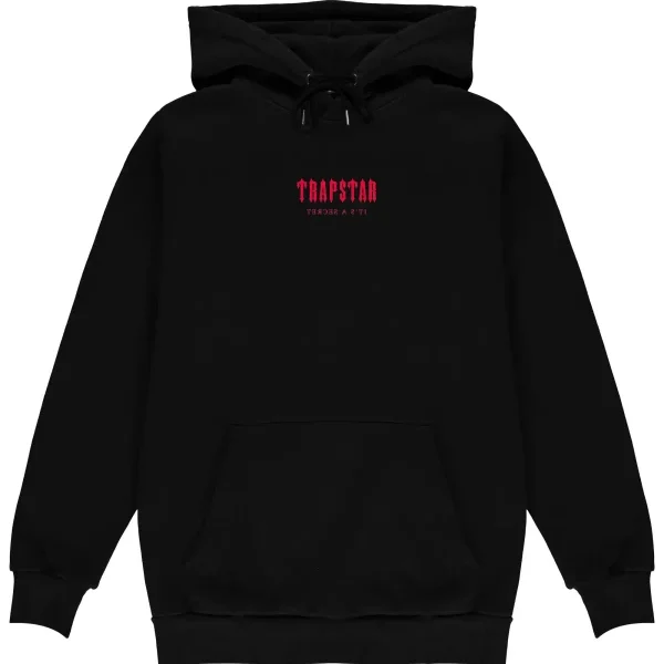 Trapstar Decoded Centre Chest Hoodie Black
