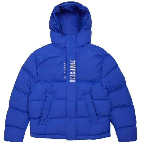 Trapstar Decoded Hooded 2.0 Blue Dazzling Puffer Jacket