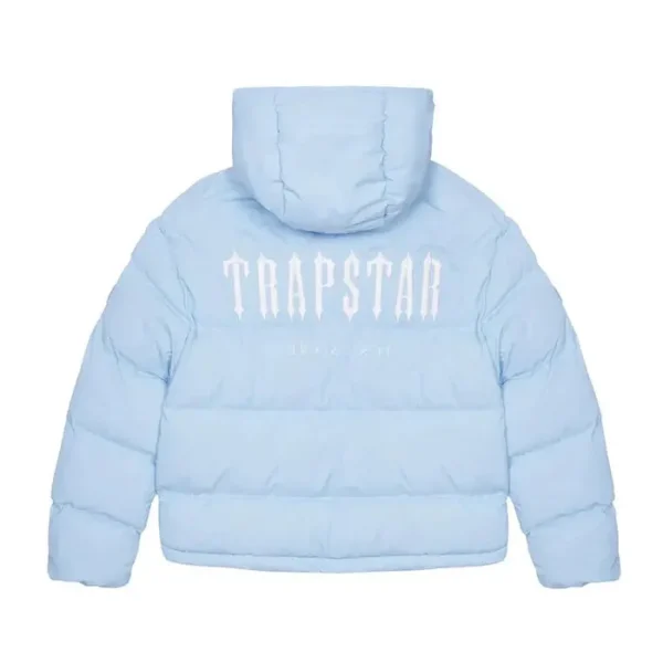 Trapstar Decoded Hooded 2.0 Ice Blue Puffer Jacket Back in