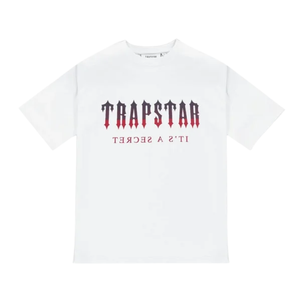 Trapstar Decoded Red Gradient Tee White