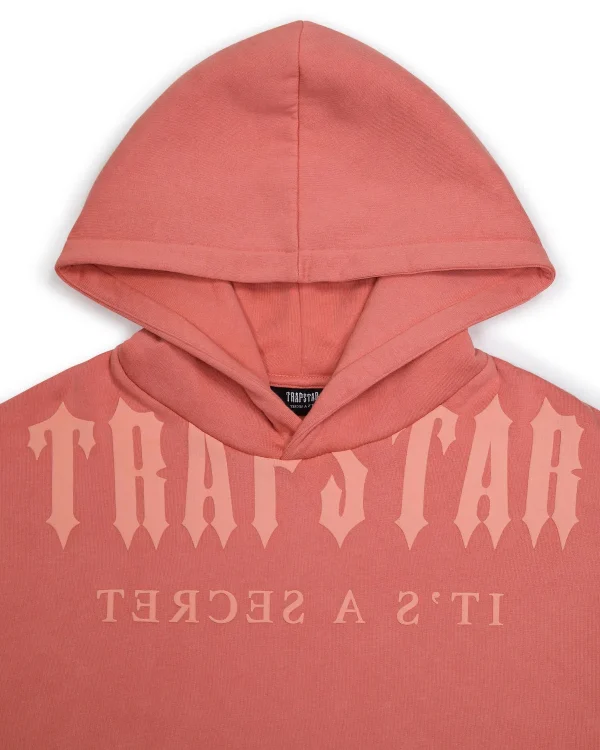 Trapstar Deconstructed Decoded Hoodie Pink Zoom in