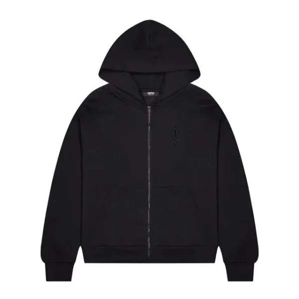 Trapstar Foundation Zip Up Through Hoodie Black