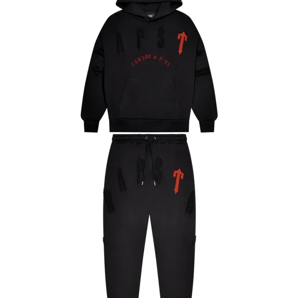 Trapstar Irongate Arch Chenille 2.0 Red Logo Tracksuit