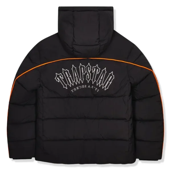 Trapstar Irongate Arch Piping Black Puffer Jacket Back in