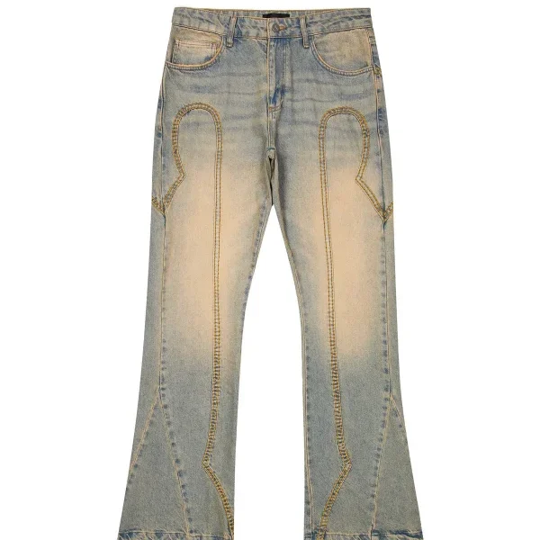 Trapstar Irongate Panel Denim Sandy Jeans Blue