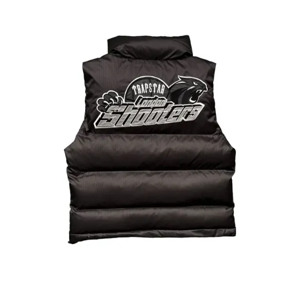 Trapstar Mens Black Gilet Jacket Back in