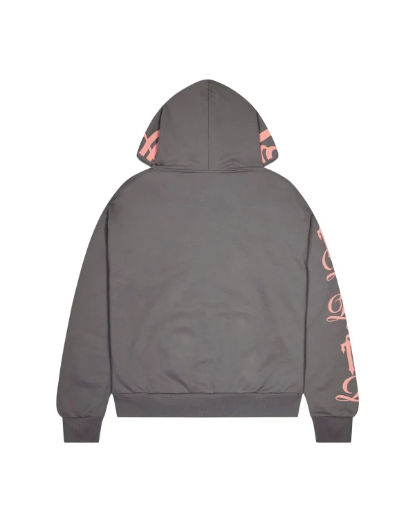 Trapstar Script 2.0 Grey pink Hoodie Back in
