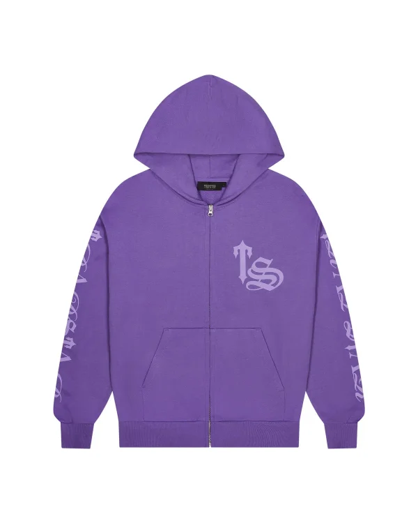 Trapstar Script Purple Hoodie