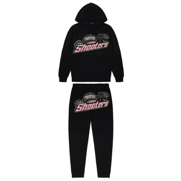 Trapstar Shooters Black pink Tracksuit
