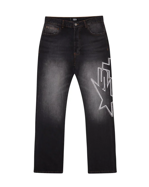 Trapstar TS Star Diamante Jeans Black