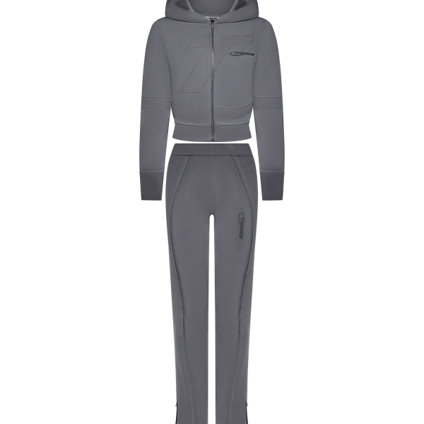 Trapstar Womens Hyperdrive Rib Tracksuit Panel Grey
