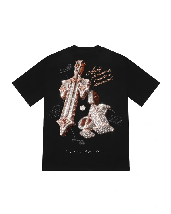 Trapstar X A Jewellers 2.0 Black Tee Back in