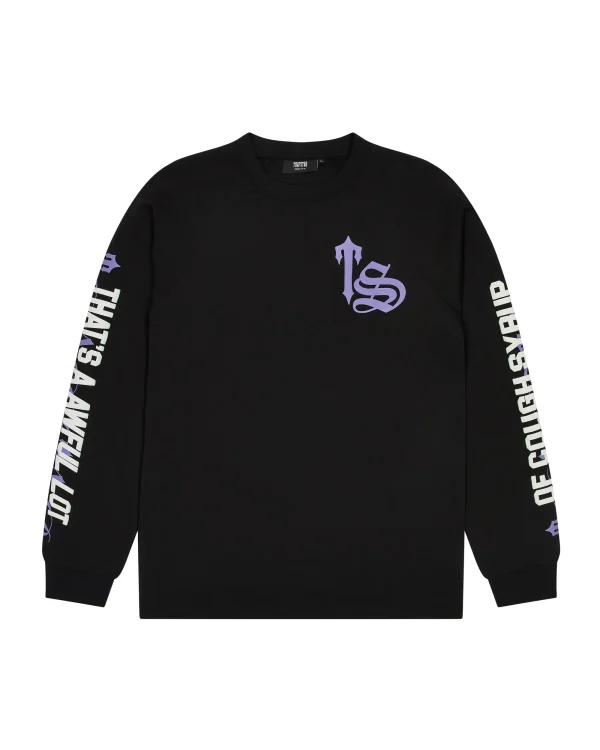 Trapstar X Cough Syrup Waffle LS Black Sweatshirt