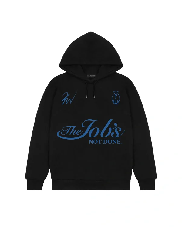 Trapstar X Kid Wild Jobs Not Done Black Hoodie Trapstar X Kid Wild Jobs Not Done Black Hoodie