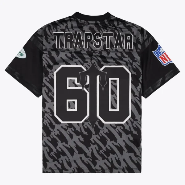Trapstar X New York Jets Mitchell & Ness Black Legacy Jersey Back in