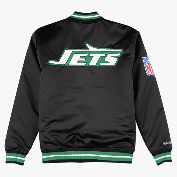 Trapstar X New York Jets Satin Bomber Jacket Back in