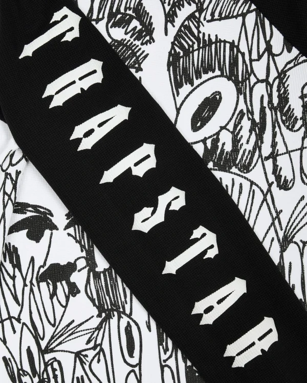 Trapstar X Slawn Czarny Biały Waffle Sweatshirt Zoom in