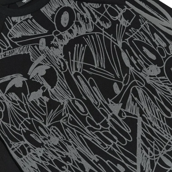 Trapstar X Slawn Czarny Sweatshirt Waffle Zoom in